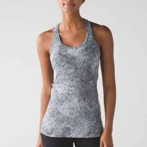 Lululemon Cool Racerback II Luon Spray Jacquard Tank Top size 4